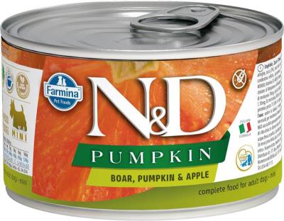 Farmina N&D Pumpkin Canned Dog Food, Boar Pumpkin & Apple, Adult, 4.9-oz