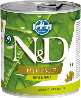 Farmina N&D Prime Canned Dog Food, Boar & Apple, Adult, 10-oz