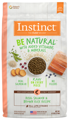 Instinct Be Natural Dry Dog Food, Salmon & Brown Rice, 4.5-lb