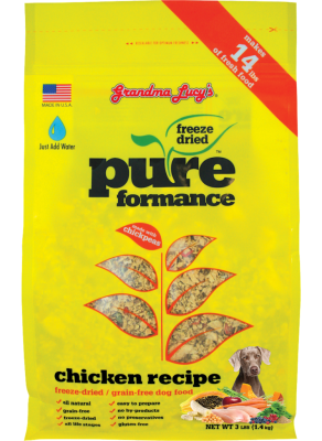 Grandma Lucy's Pureformance Chicken Freeze-Dried Dog Food, 3-lb