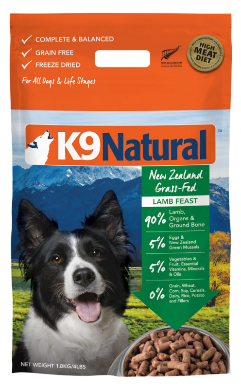 K9 Natural Lamb Feast Freeze-Dried Dog Food, 4-lb