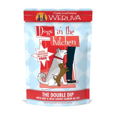 Dogs in the Kitchen Originals Wet Dog Food, The Double Dip, Beef & Salmon, 2.8-oz