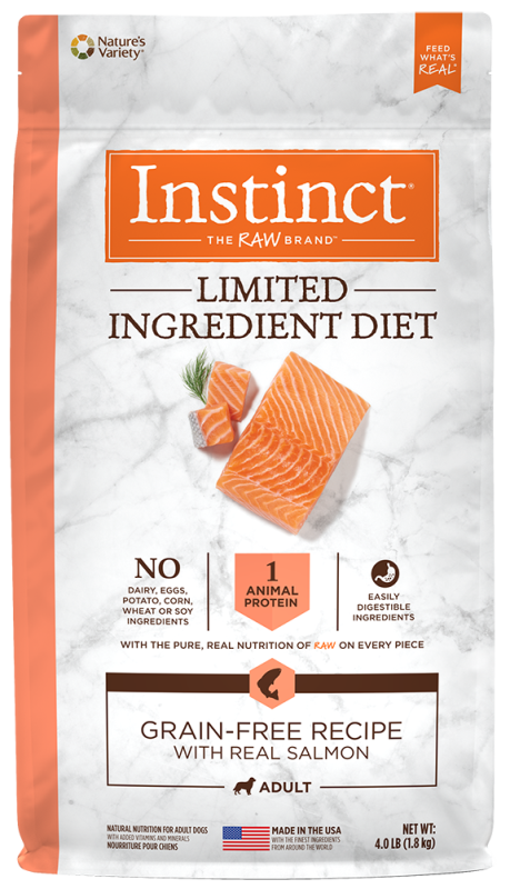 Instinct Limited Ingredient Diet Dry Dog Food, Salmon, 4-lb