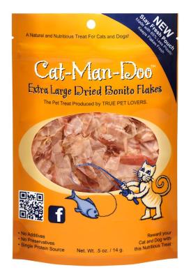 Cat-Man-Doo Extra Large Dried Bonito Flakes Cat & Dog Treats, 0.5-oz bag