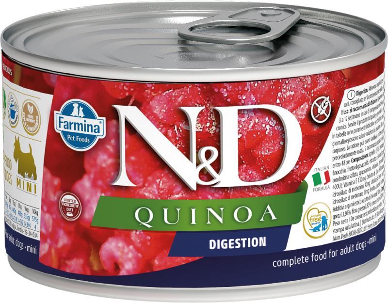 Farmina N&D Quinoa Canned Dog Food, Digestion, Lamb, 4.9-oz
