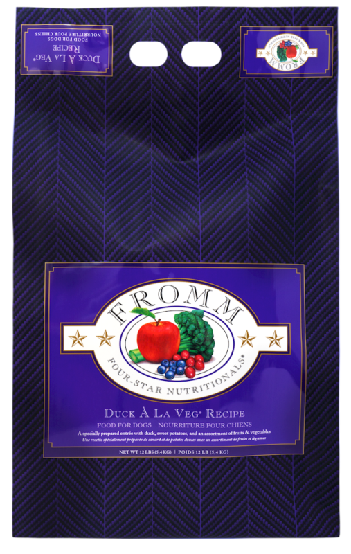 Fromm Four-Star Dry Dog Food, Duck A La Veg, 12-lb
