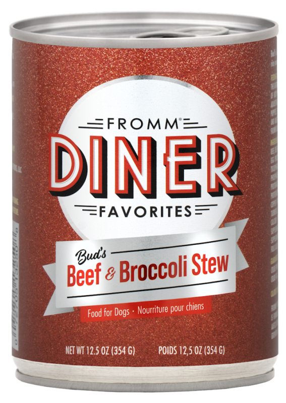 Fromm Diner Classics Canned Dog Food, Bud’s Beef & Broccoli Stew, 12.5-oz