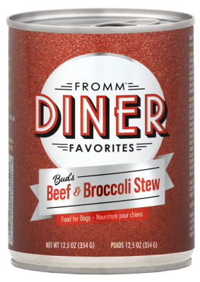 Fromm Diner Classics Canned Dog Food, Bud’s Beef & Broccoli Stew, 12.5-oz
