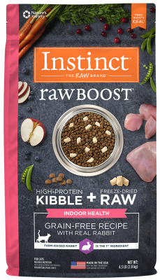 Instinct Raw Boost Dry Cat Food, Indoor, Rabbit, 4.5-lb