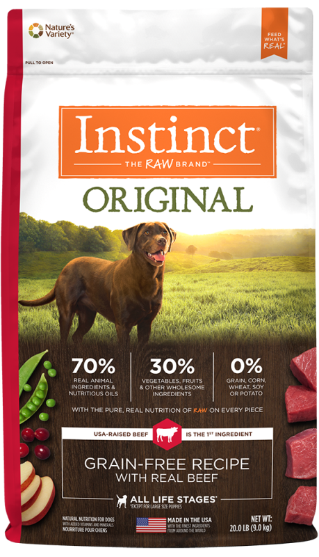 Instinct Original Dry Dog Food, Beef, 20-lb