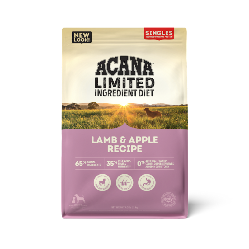 Acana Singles Limited Ingredient Diet Dry Dog Food, Lamb & Apple, 4.5-lb