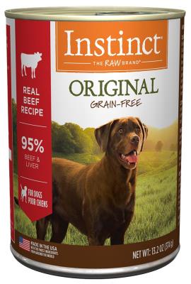 Instinct Original Canned Dog Food, Beef, 13.2-oz