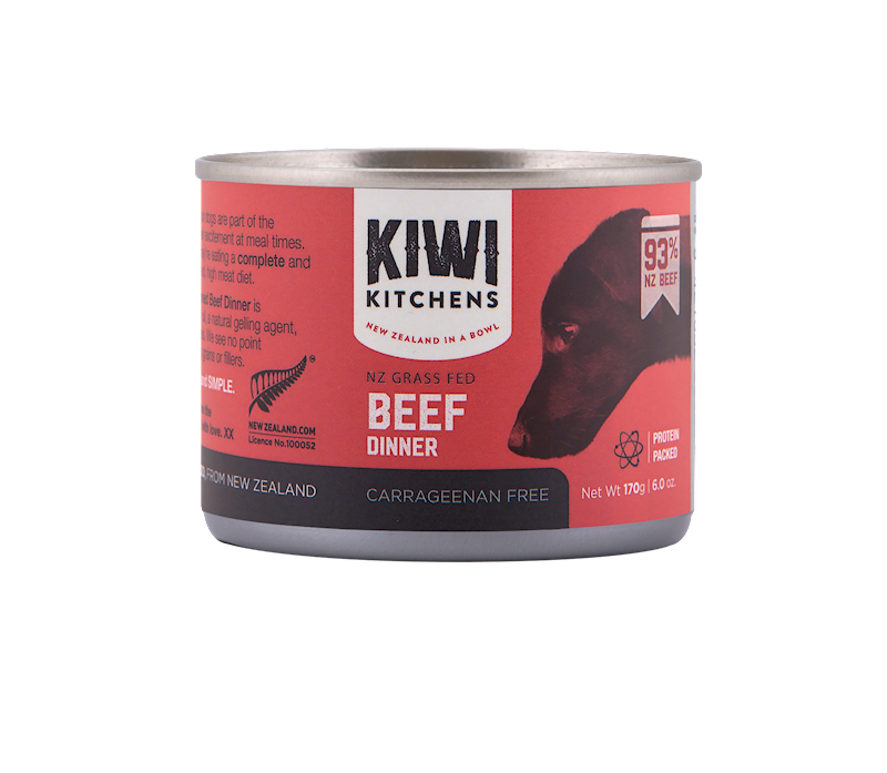 Kiwi Kitchens Beef Dinner Wet Dog Food, 6-oz
