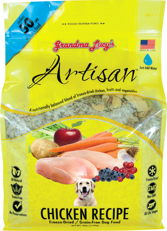 Grandma Lucy's Artisan Grain-Free Chicken Freeze-Dried Dog Food, 10-lb bag