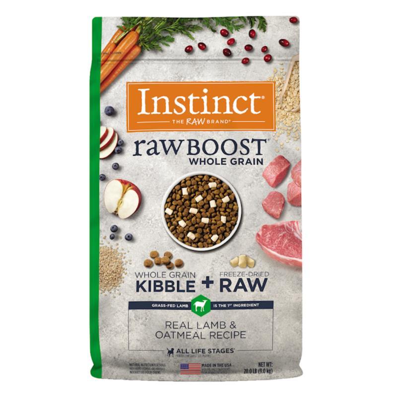 Instinct Raw Boost Whole Grain Dry Dog Food, Lamb & Oatmeal, 20-lb