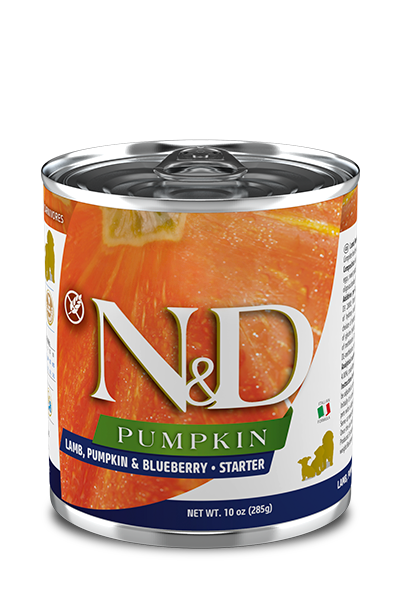 Farmina N&D Pumpkin Canned Dog Food, Lamb Pumpkin & Blueberry, Starter, 10-oz