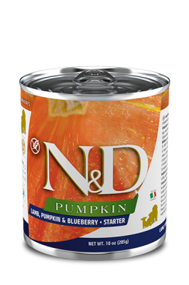 Farmina N&D Pumpkin Canned Dog Food, Lamb Pumpkin & Blueberry, Starter, 10-oz
