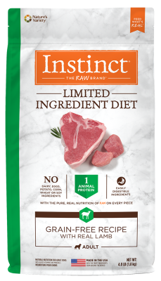 Instinct Limited Ingredient Diet Dry Dog Food, Lamb, 4-lb