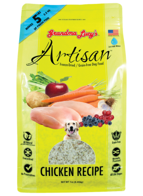 Grandma Lucy's Artisan Grain-Free Chicken Freeze-Dried Dog Food, 1-lb