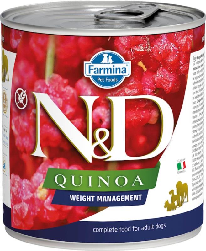 Farmina N&D Quinoa Canned Dog Food, Weight Management, Lamb, 10-oz
