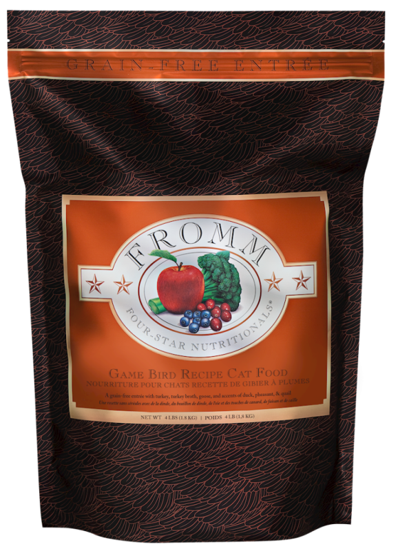 Fromm Four-Star Dry Cat Food, Game Bird, 4-lb
