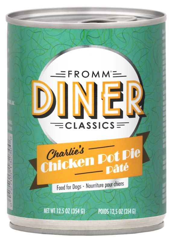 Fromm Diner Classics Canned Dog Food, Charlie’s Chicken Pot Pie Pate, 12.5-oz