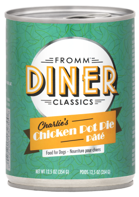 Fromm Diner Classics Canned Dog Food, Charlie’s Chicken Pot Pie Pate, 12.5-oz