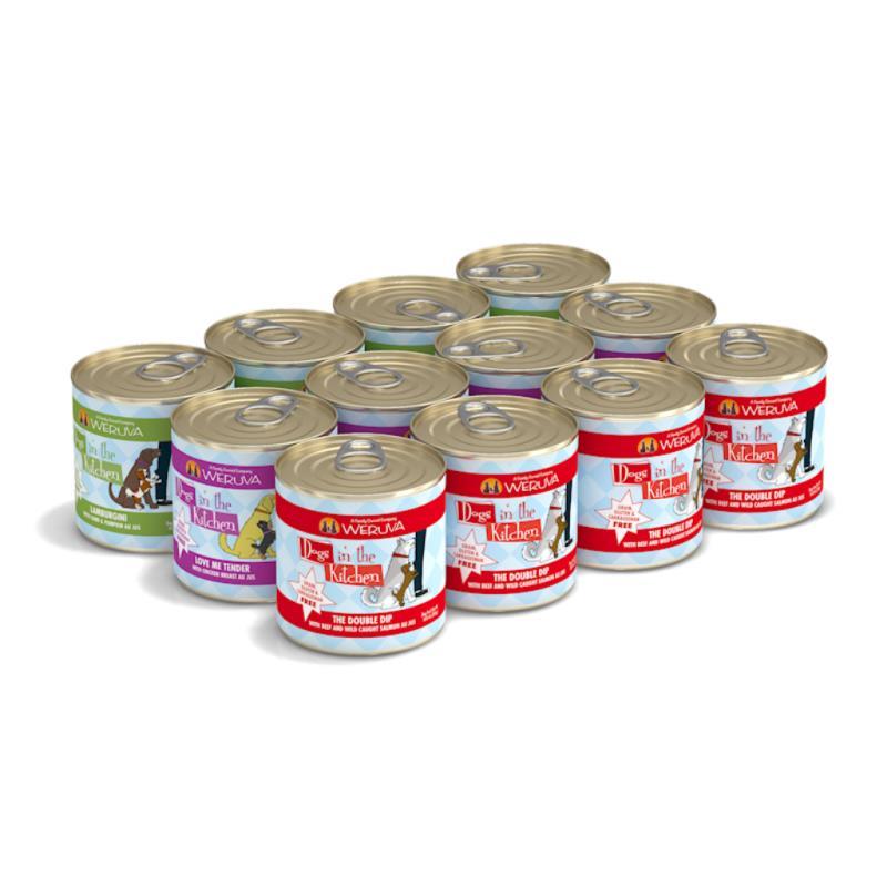 Dogs in the Kitchen Originals Canned Dog Food, Variety Pack, Doggie Dinner Dance, 10-oz, 12-pack