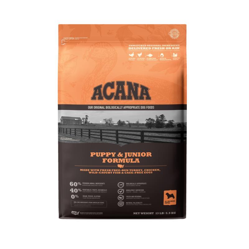 Acana Grain-Free Dry Dog Food, Puppy & Junior, 13-lb