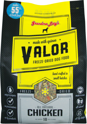 Grandma Lucy's Valor Chicken & Quinoa Freeze-Dried Dog Food, 10-lb