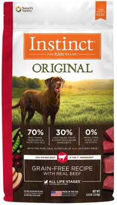 Instinct Original Dry Dog Food, Beef, 4-lb
