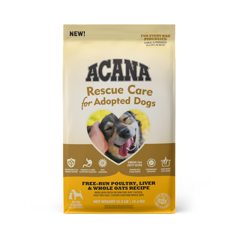 Acana Rescue Care Dry Dog Food, Free-Run Poultry, Liver & Whole Oats, 22.5-lb