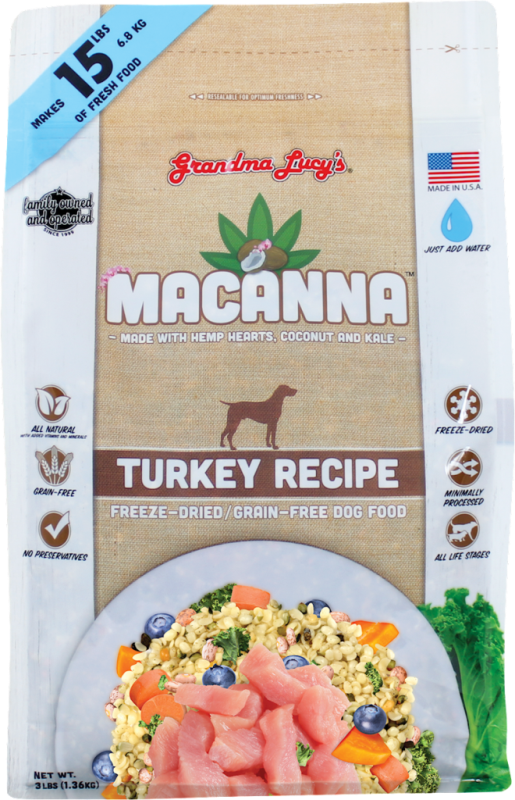 Grandma Lucy's Macanna Turkey Freeze-Dried Dog Food, 3-lb
