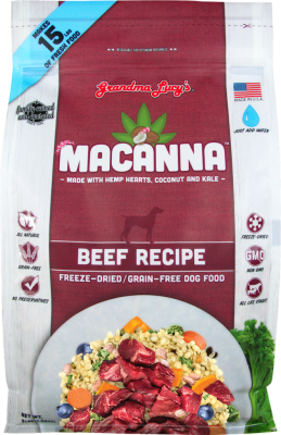 Grandma Lucy's Macanna Beef Freeze-Dried Dog Food, 3-lb