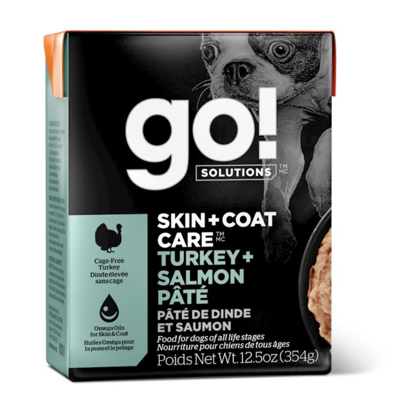 Go! Solutions Skin + Coat Care Turkey & Salmon Wet Dog Food, 12.5-oz