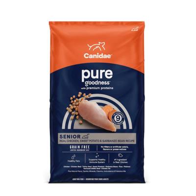 Canidae Pure Grain Free Dry Dog Food, Senior, Chicken, Sweet Potato & Garbanzo Beans, 12-lb