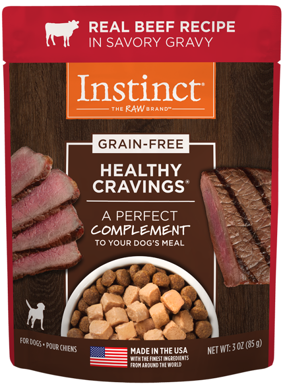 Instinct Healthy Cravings Wet Dog Food Topper, Beef, 3-oz