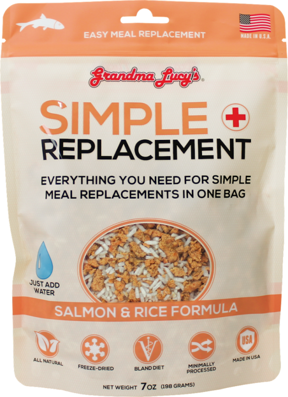 Grandma Lucy's Simple Replacement Salmon & Rice Freeze-Dried Dog & Cat Meal Replacement, 7-oz