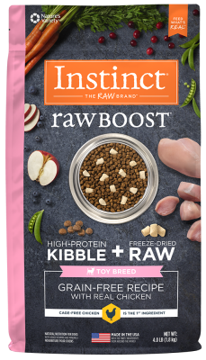 Instinct Raw Boost Grain-Free Dry Dog Food, Toy Breed, Chicken, 4-lb