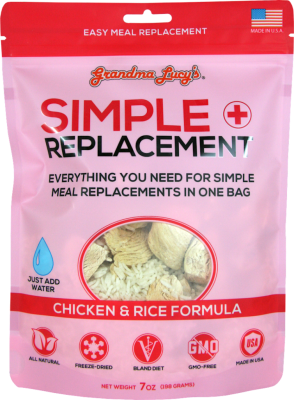 Grandma Lucy's Simple Replacement Chicken & Rice Freeze-Dried Dog & Cat Meal Replacement, 7-oz
