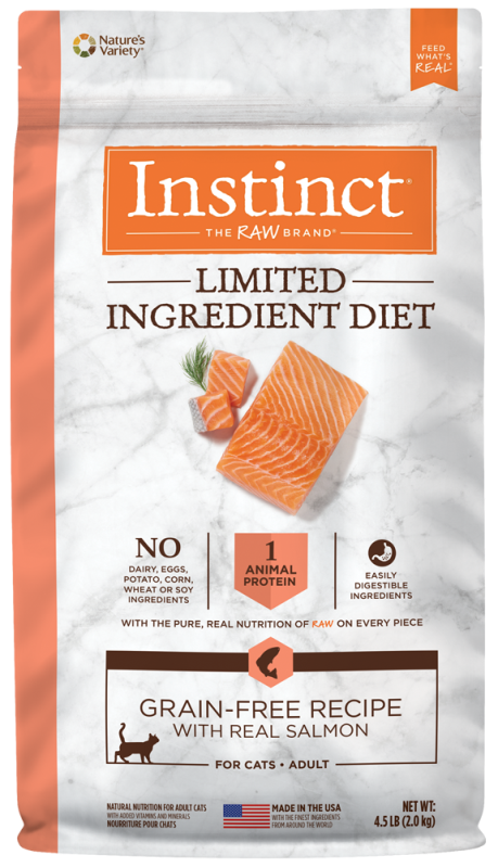 Instinct Limited Ingredient Diet Dry Cat Food, Salmon, 4.5-lb