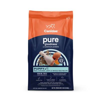Canidae Pure Grain Free Dry Dog Food, Puppy, Chicken, Lentil & Whole Egg, 4-lb