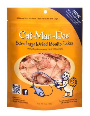 Cat-Man-Doo Extra Large Dried Bonito Flakes Cat & Dog Treats, 1-oz bag