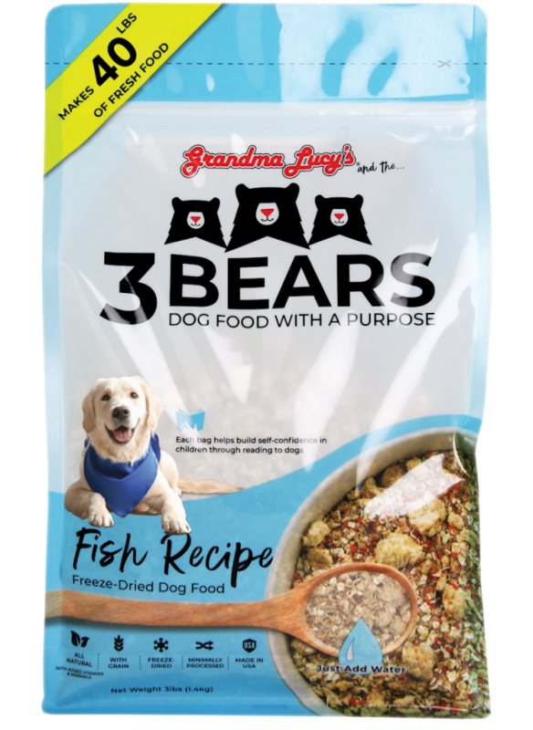 Grandma Lucy and the 3 Bears Freeze-Dried Dog Food, Fish, 8-lb