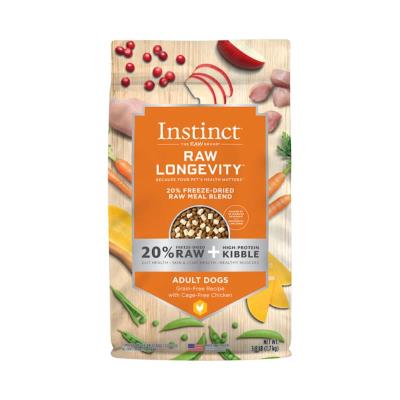 Instinct Longevity 20% Freeze-Dried Raw Meal Blend Dry Dog Food, Chicken, 3.8-lb