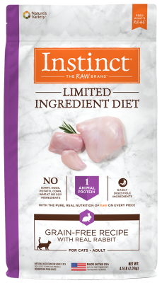 Instinct Limited Ingredient Diet Dry Cat Food, Rabbit, 4.5-lb