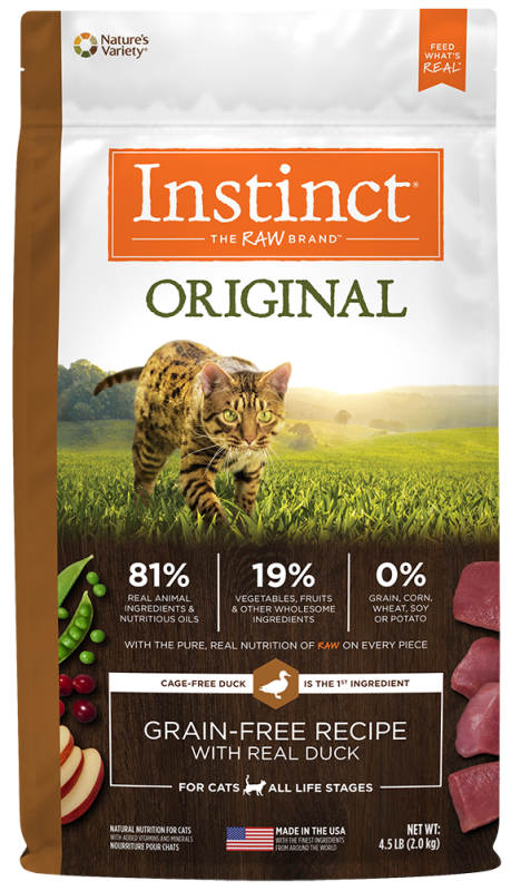 Instinct Original Dry Cat Food, Duck, 4.5-lb