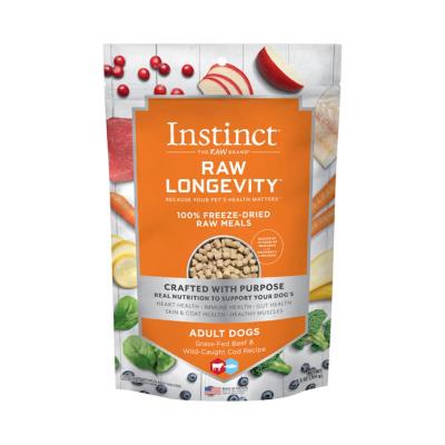 Instinct Longevity Raw Freeze-Dried Dog Food, Beef & Cod, 9.5-oz