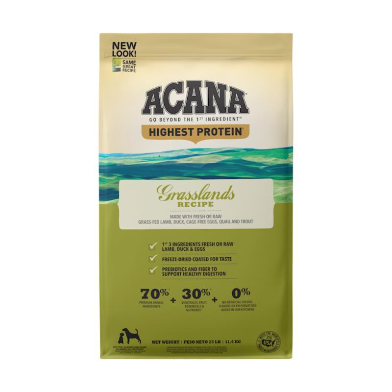 Acana Grain-Free Dry Dog Food, Grasslands, 25-lb