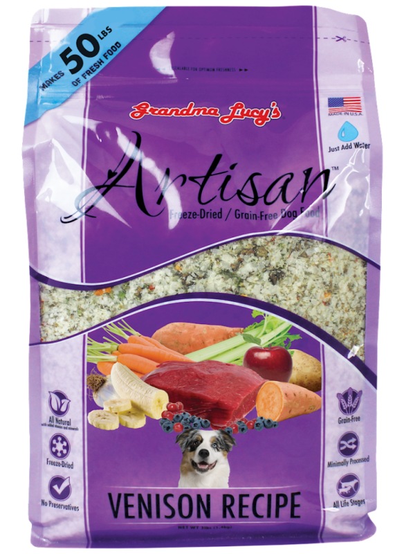 Grandma Lucy's Artisan Venison Freeze-Dried Dog Food, 10-lb